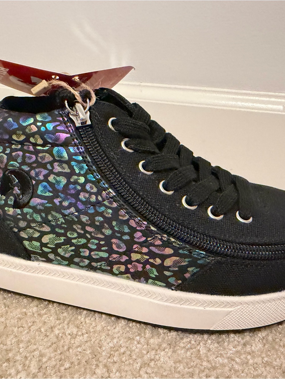 Billy Shoe Classic D|R High II Kids Black Leopard High-Top Sneaker 13XW RIGHT
